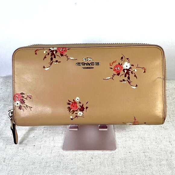 Coach Beechwood Floral/Gold Accordion Zip-Wallet | - Pre-owned - Picture 3 of 16